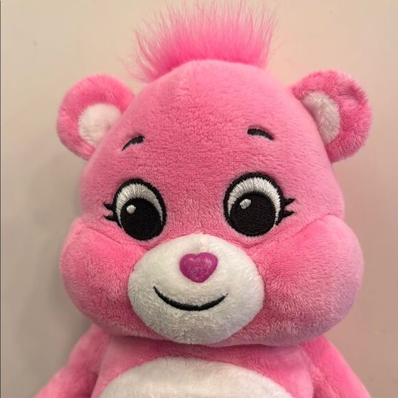 CARE BEAR CHEER BEAR, 10" PINK PLUSH, RAINBOW BELLY BADGE - Picture 2 of 6